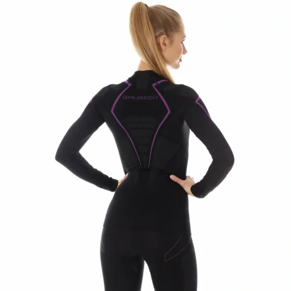 Футболка Brubeck Thermo Nilit Heat черный/розовый женская в Воронеже