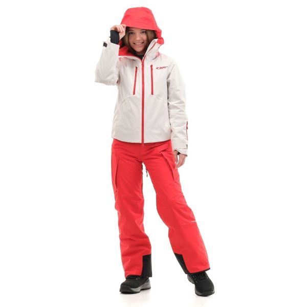 Куртка горнолыжная Dragonfly утепленная Gravity Premium Woman Gray-Red в Воронеже