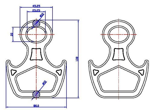  Спусковое устройство Вертикаль 8 рогатая малая дюраль в Воронеже  