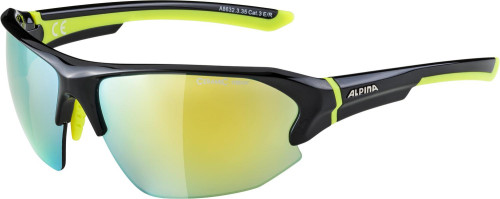 Купить очки alpina lyron hr black-neon yellow gloss/yellow mirror cat.3 в Воронеже