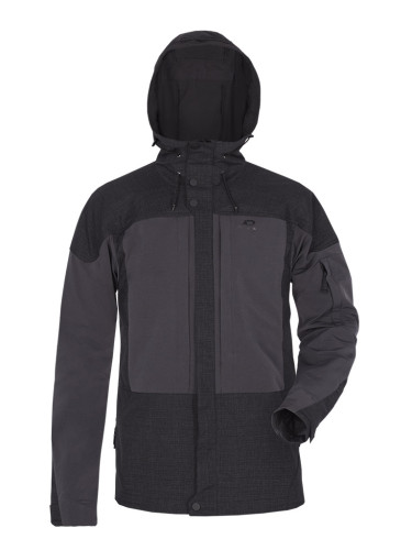 Куртка треккинговая "Трек"(черный/серый)