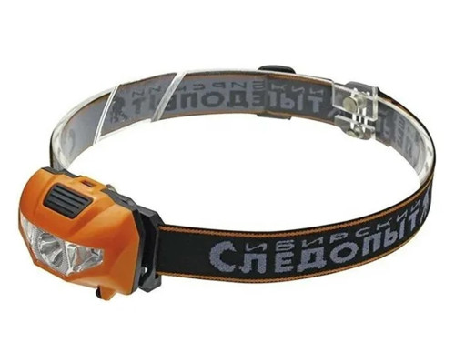 Фонарь Следопыт-Кварк,налоб.1 COB+2 LED,3хААА
