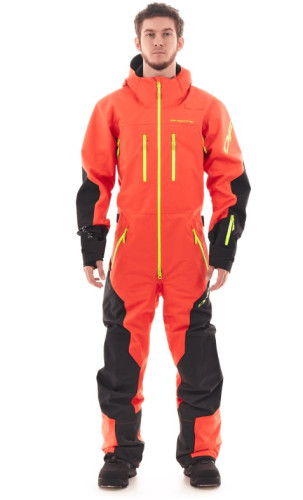 Комбинезон сноубордический Dragonfly SuperLight 3L Man Dark Red-Yellow 2024 в Воронеже