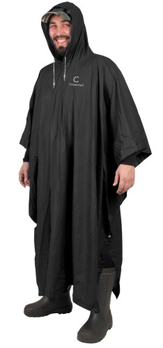 Плащ-дождевик Следопыт плотный PVC 129х137см черный (56-58)