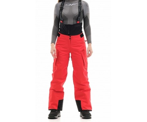 Штаны горнолыжные утепленные Dragonfly Gravity Premium Woman Red Fluo в Воронеже