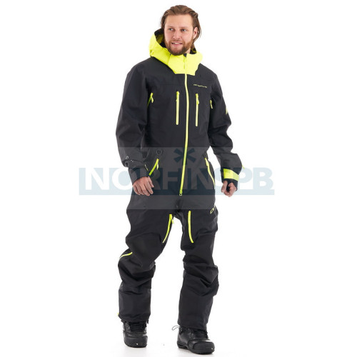 Комбинезон сноубордический Dragonfly SuperLight 3L MAN Black-Yellow Fluo в Воронеже