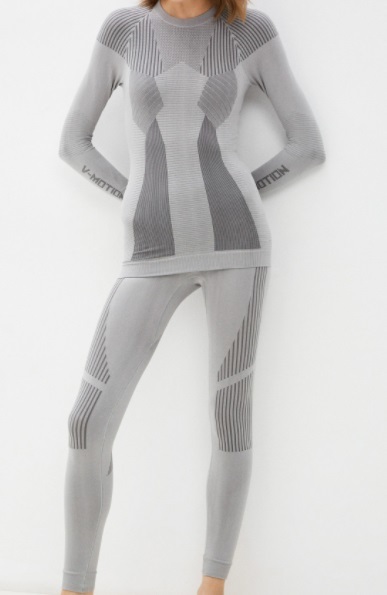V-MOTION_F-10_женское_термобелье_комплект_светло-серый