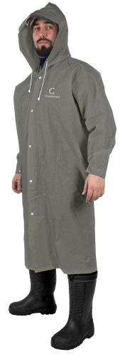 Плащ-дождевик Следопыт плотный EVA 76х130см с козырьком,чехлом серый (56-58)