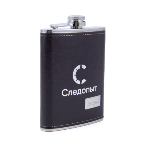 Фляга Следопыт-Browny в кож.оплете 240 мл,коричневый