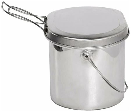 Котел Роза Ветров 1,3л.низкий нерж.крышка с ручками