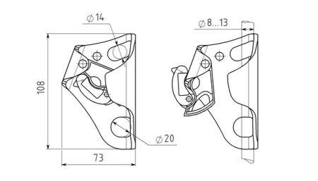  Зажим Вертикаль Кроль черный в Воронеже  