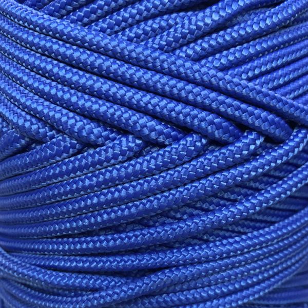  Шнур ПА плетеный 16-ти пр.с ПА серд.d 4 мм синий в Воронеже  