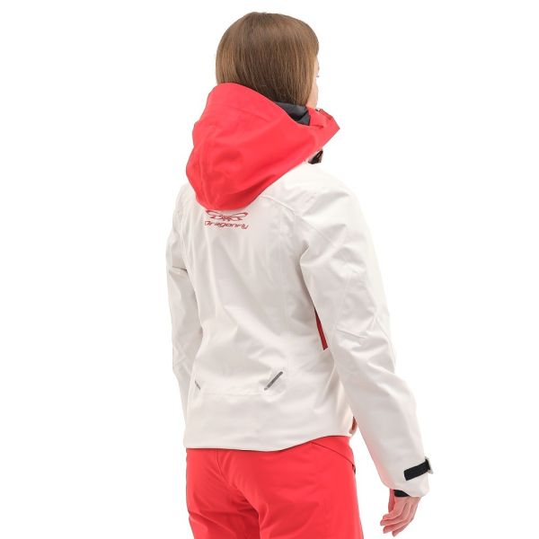 Куртка горнолыжная Dragonfly утепленная Gravity Premium Woman Gray-Red в Воронеже