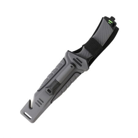 Нож Ganzo с точилкой и огнивом в чехле,черный G8012-BK