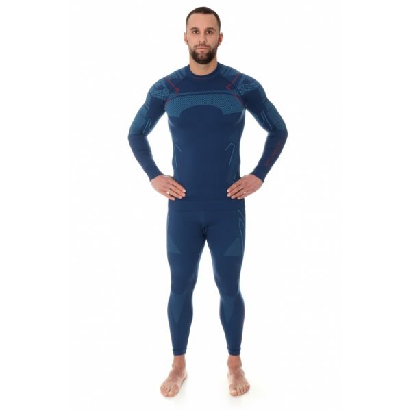 Футболка Brubeck Thermo Nilit Heat черный/голубой мужская в Воронеже