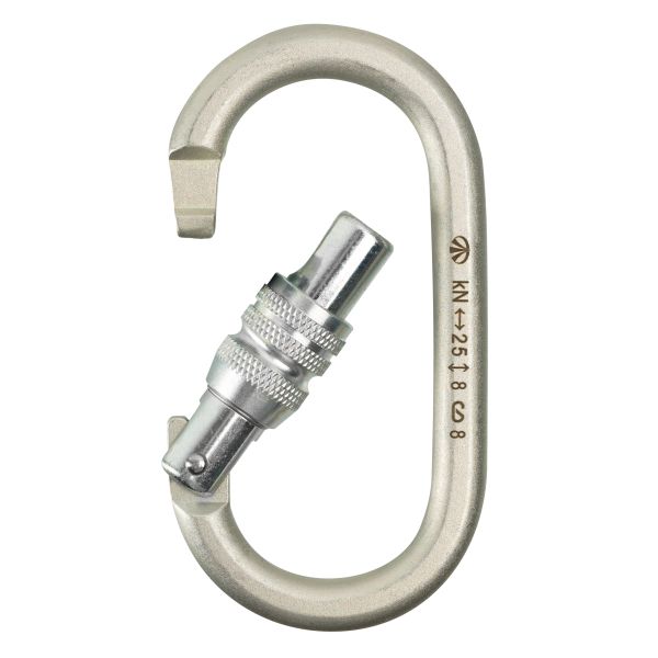  Карабин Вертикаль овал стальной Люкс с муфтой (кейлок) в Воронеже  