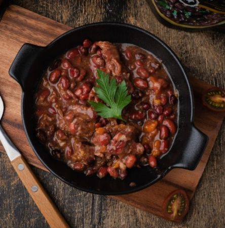 Консервы мясорастительные стерилизованные "Говядина с фасолью"