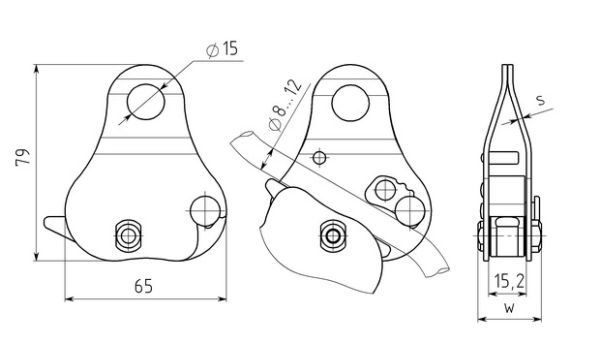  Зажим Вертикаль Капля дюраль ver 0103 в Воронеже  