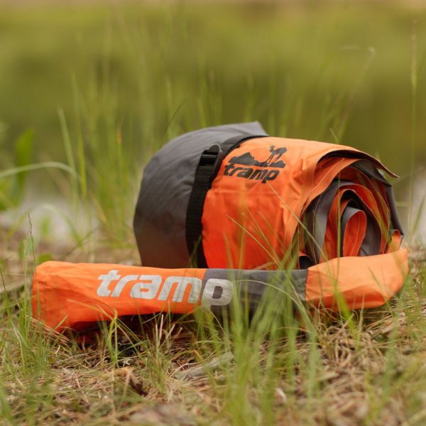 Коврик Tramp cамонадувающийся Classic 2,5см.183*52*2,5см.TRI-002 оранж.-серый