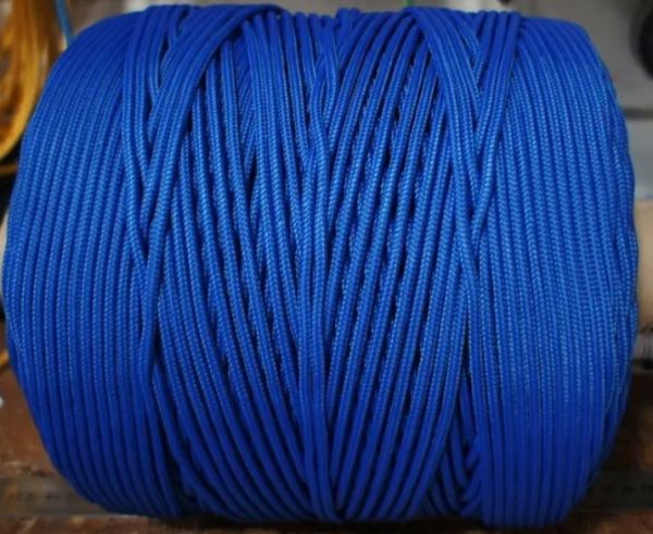  Шнур ПА плетеный 16-ти пр.с ПА серд.d 4 мм синий в Воронеже  