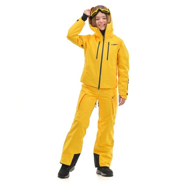 Куртка горнолыжная Dragonfly утепленная Gravity Premium Woman Yellow-Dark в Воронеже