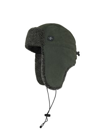Шапка утепленная унисекс "Енот" (оливковый) в Воронеже